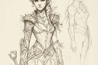 an amaizing fantasy character sketch for you
