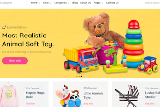 design kids shopify store kids toy store kids game store baby shopify website