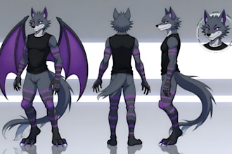 draw custom furry avatar, fursona, nsfw, furry art, game art, vrchat, avatar