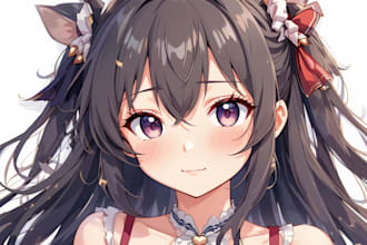 draw anime character or fan art illustration