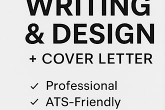 design a modern, job winning resume and cover letter