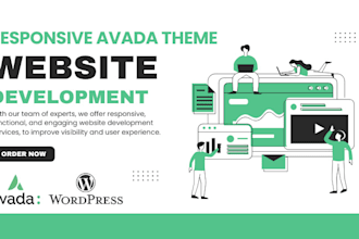 create design responsive stunning wordpress website with avada and divi builder
