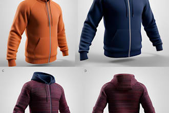 3d fashion cloth 3d garment 3d hoodie jacket design sweater 3d textile design