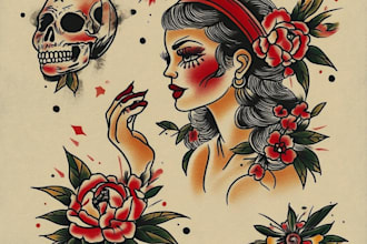 do neo traditional and old school tattoo designs