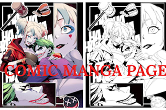 illustrate manga comic page manga art anime manga storyboard as manga artist