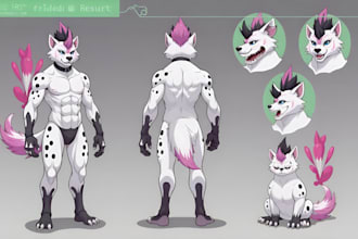 draw furry reference sheet, fursona character sheet furry art reference sheet