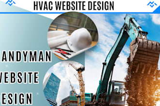 design hvac plumbing solar website handyman construction roofing company website