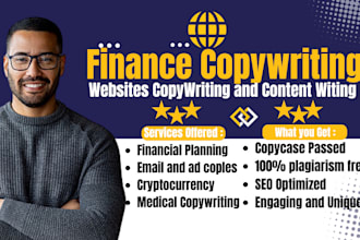 write personal finance articles, website copywriting, seo content writing blogs