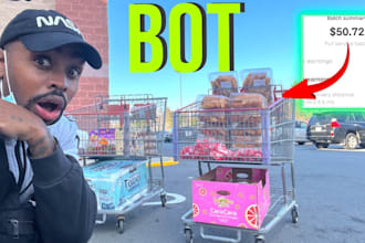 create uber bot, zifty bot, grabber bot, instacart bot, shipt bot, doordash bot