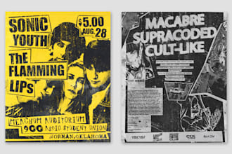 design a event party show or concert flyer poster