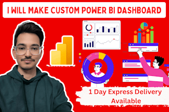 design power bi custom dashboard and data visualization