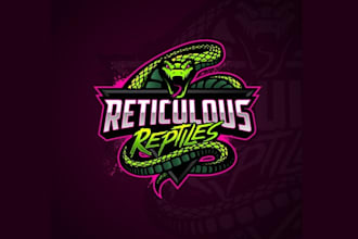 design snake breeder cartoon realism logo
