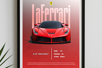 do car wall frame posters