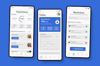 do healthcare mobile app and website ui ux design in figma