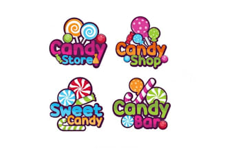 design cake, ice cream, colocate, banana, donuts, bakery  logo