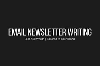 write a clean value packed 300 to 500 word newsletter for your personal brand