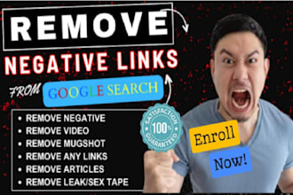 remove unwanted negative links or bad keywords article from google search