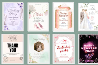 create invitation,wedding, baby shower, party,birthday and greeting cards