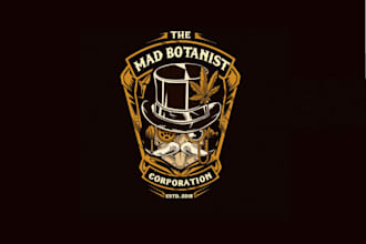 design professional steampunk logo with all graphics design concept