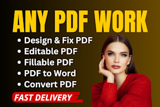 create editable fillable pdf form or design and fix your pdf