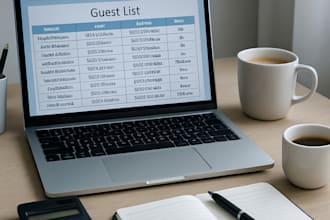 do accurate data entry for event planners, guest lists, and rsvp tracking
