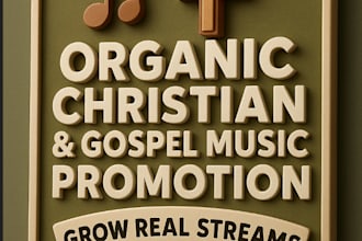 do organic christian music,gospel promotion, grow organic streams and listeners