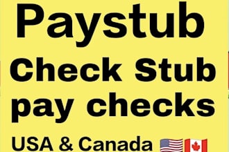 create paystub, pay stubs and check stub