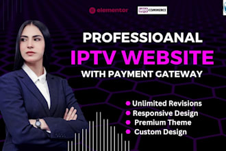 create a responsive iptv website with reseller features