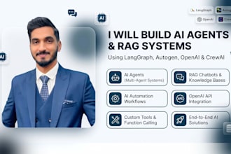 build ai agents, rag systems using langgraph, autogen, openai and crew ai