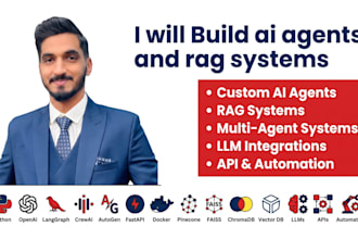 build rag systems, ai agents using langgraph, autogen, openai and crew ai
