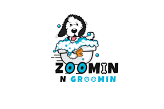 design creative mobile dog grooming service logo