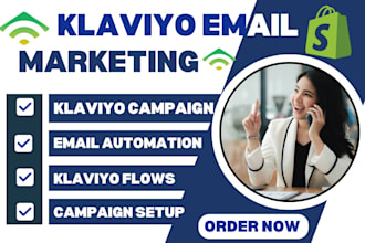 klaviyo email automation, klaviyo sms campaign for shopify and website promotion