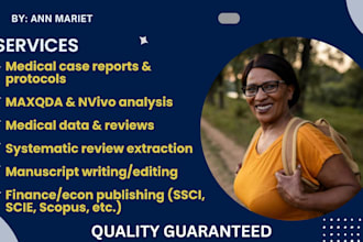 do medical research data analysis, review article, extraction, meta, manuscript