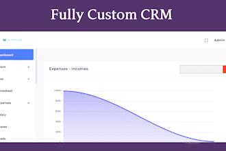 design a professional laravel CRM for business operations
