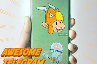 create custom cartoon static stickers for use with telegram