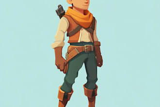 make 2d game character for dnd art