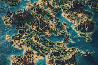 draw a custom fantasy map for fantasy, scifi, book or boardgamey