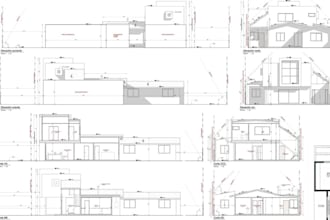 site plans, structural drawings for building, city permit blueprint floor plan
