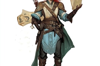 do a dnd and d and d character art illustration for you