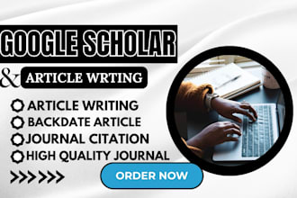 write and publish article in google scholar backdated citations indexed journals
