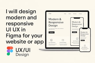 design modern and responsive UI UX in figma for your website or app