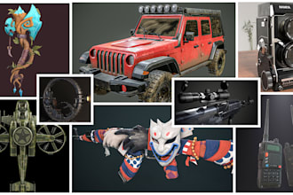 create game ready assets, weapons or props for your games