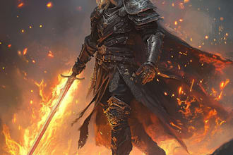 work on fantasy concept art, game art, dnd character design, and more