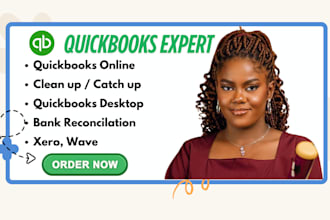 setup, clean up and bookkeeping in quickbooks online, xero books, zoho books
