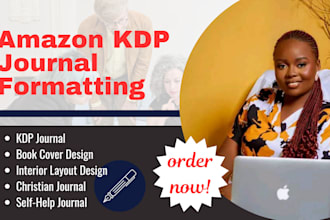 edit, format your book or journal amazon kdp book cover design, interior layout