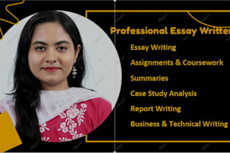 write essay, assignments, reports, presentations, and summaries