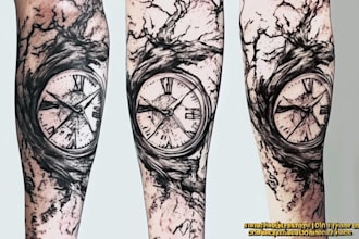 hand draw a full sleeve tattoo design unique modern