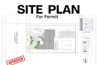 make site plan, deck floor ,plot plan of your property for city permit very fast