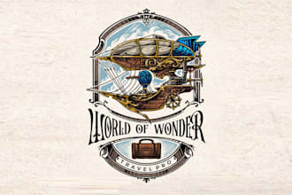 design steampunk gear garage logo or any graphic for your brand