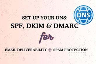set up spf, dkim, and dmarc dns records to boost email deliverability